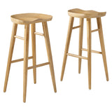 Saville Backless Wood Bar Stools Set of 2 by Lefancy