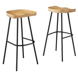 Concord Backless Wood Bar Stools Set of 2 by Lefancy