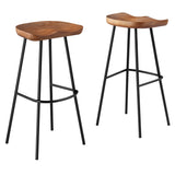 Concord Backless Wood Bar Stools Set of 2 by Lefancy