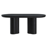 Caspian 72" Oval Concrete Dining Table by Lefancy