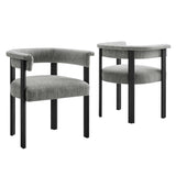 Imogen  Fabric Upholstered Barrel Dining Chairs Set of 2 by Lefancy