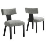 Nalani Fabric Upholstered Dining Chairs Set of 2 by Lefancy