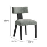 Nalani Fabric Upholstered Dining Chairs Set of 2 by Lefancy