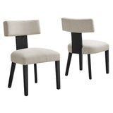 Nalani Fabric Upholstered Dining Chairs Set of 2 by Lefancy