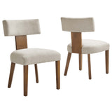 Nalani Fabric Upholstered Dining Chairs Set of 2 by Lefancy