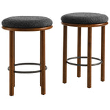 Fable Boucle Fabric Counter Stools Set of 2 by Lefancy