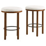 Fable Boucle Fabric Counter Stools Set of 2 by Lefancy