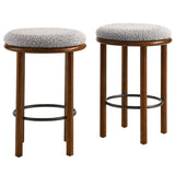 Fable Boucle Fabric Counter Stools Set of 2 by Lefancy