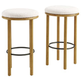 Fable Boucle Fabric Bar Stools Set of 2 by Lefancy