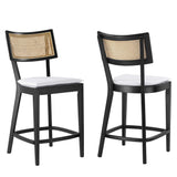 Caledonia Wood Counter Stools Set of 2 by Lefancy