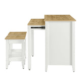 Garland 3-Piece Kitchen Island and Stool Set by Lefancy