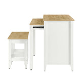 Farmstead 3-Piece Kitchen Island and Stool Set by Lefancy