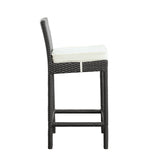 Convene Outdoor Patio Fabric Bar Stool by Lefancy