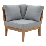 Marina Outdoor Patio Teak Corner Sofa by Lefancy
