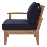 Marina Outdoor Patio Teak Left-Facing Sofa by Lefancy