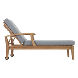 Marina Outdoor Patio Teak Single Chaise by Lefancy