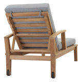 Marina Outdoor Patio Teak Single Chaise by Lefancy