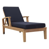 Marina Outdoor Patio Teak Single Chaise by Lefancy