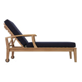 Marina Outdoor Patio Teak Single Chaise by Lefancy