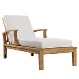 Marina Outdoor Patio Teak Single Chaise by Lefancy