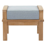 Marina Outdoor Patio Teak Ottoman by Lefancy