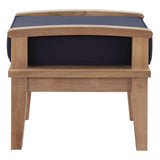 Marina Outdoor Patio Teak Ottoman by Lefancy