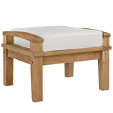 Marina Outdoor Patio Teak Ottoman by Lefancy