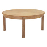 Marina Outdoor Patio Teak Round Coffee Table by Lefancy