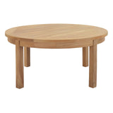 Marina Outdoor Patio Teak Round Coffee Table by Lefancy