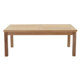 Marina Outdoor Patio Teak Rectangle Coffee Table by Lefancy