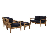 Marina 5 Piece Outdoor Patio Teak Set by Lefancy