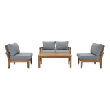 Marina 5 Piece Outdoor Patio Teak Set by Lefancy