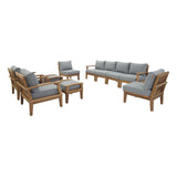 Marina 10 Piece Outdoor Patio Teak Set by Lefancy