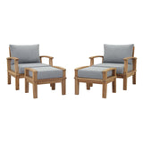 Marina 4 Piece Outdoor Patio Teak Set by Lefancy