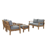 Marina 6 Piece Outdoor Patio Teak Set by Lefancy