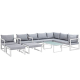 Fortuna 10 Piece Outdoor Patio Sectional Sofa Set by Lefancy