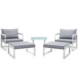 Fortuna 5 Piece Outdoor Patio Sectional Sofa Set by Lefancy