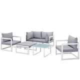 Fortuna 6 Piece Outdoor Patio Sectional Sofa Set by Lefancy