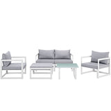 Fortuna 6 Piece Outdoor Patio Sectional Sofa Set by Lefancy