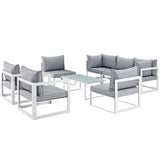 Fortuna 8 Piece Outdoor Patio Sectional Sofa Set by Lefancy