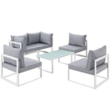 Fortuna 6 Piece Outdoor Patio Sectional Sofa Set by Lefancy