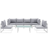 Fortuna 7 Piece Outdoor Patio Sectional Sofa Set by Lefancy