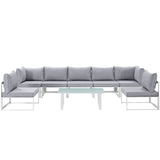Fortuna 8 Piece Outdoor Patio Sectional Sofa Set by Lefancy