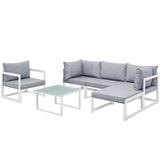 Fortuna 6 Piece Outdoor Patio Sectional Sofa Set by Lefancy
