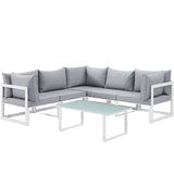 Fortuna 6 Piece Outdoor Patio Sectional Sofa Set by Lefancy