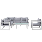Fortuna 7 Piece Outdoor Patio Sectional Sofa Set by Lefancy