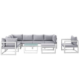 Fortuna 9 Piece Outdoor Patio Sectional Sofa Set by Lefancy