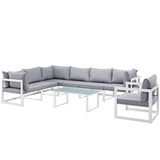 Fortuna 8 Piece Outdoor Patio Sectional Sofa Set by Lefancy