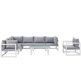 Fortuna 8 Piece Outdoor Patio Sectional Sofa Set by Lefancy