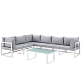Fortuna 7 Piece Outdoor Patio Sectional Sofa Set by Lefancy
